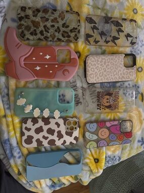 Pink Moon & Stars Silicone Phone Case - Compatible Cell Phone Accessory